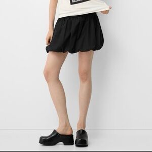 Bershka Charcoal Elastic Waist Shorts